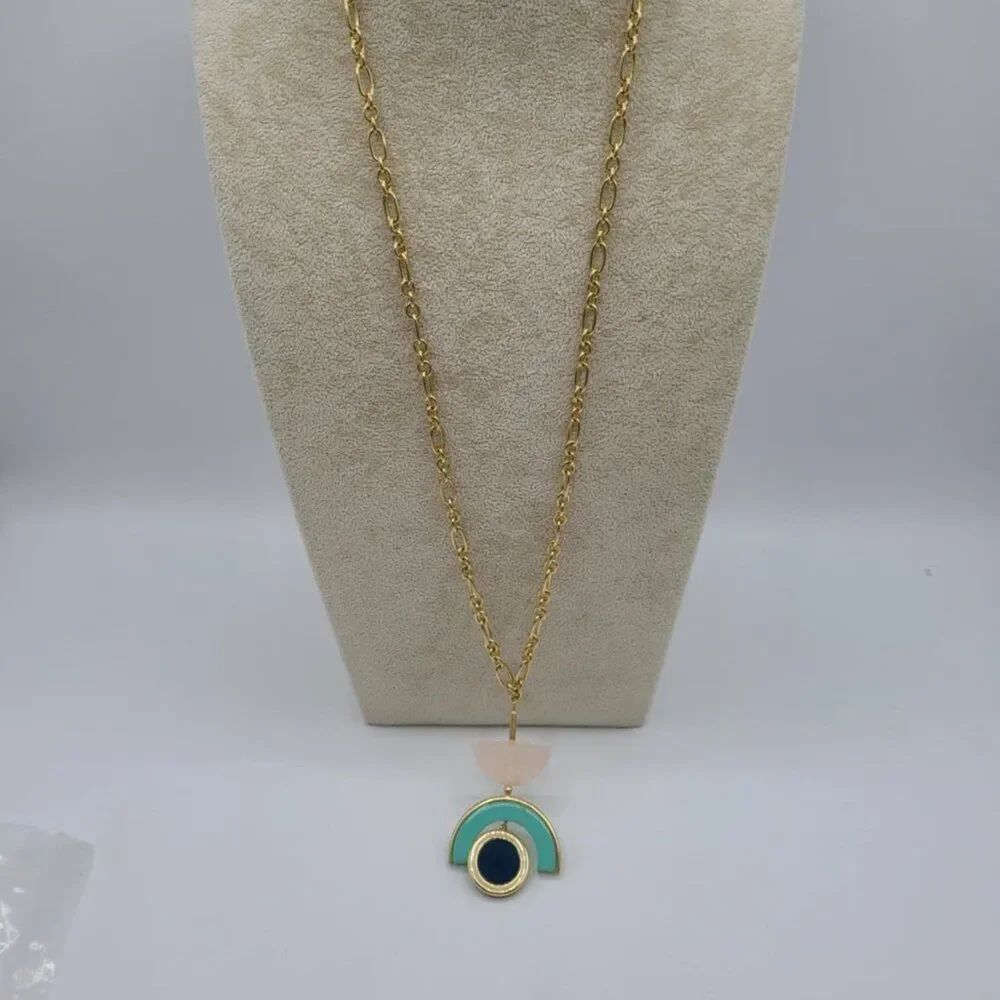 J Crew Multishape Resin Necklace NWOT!